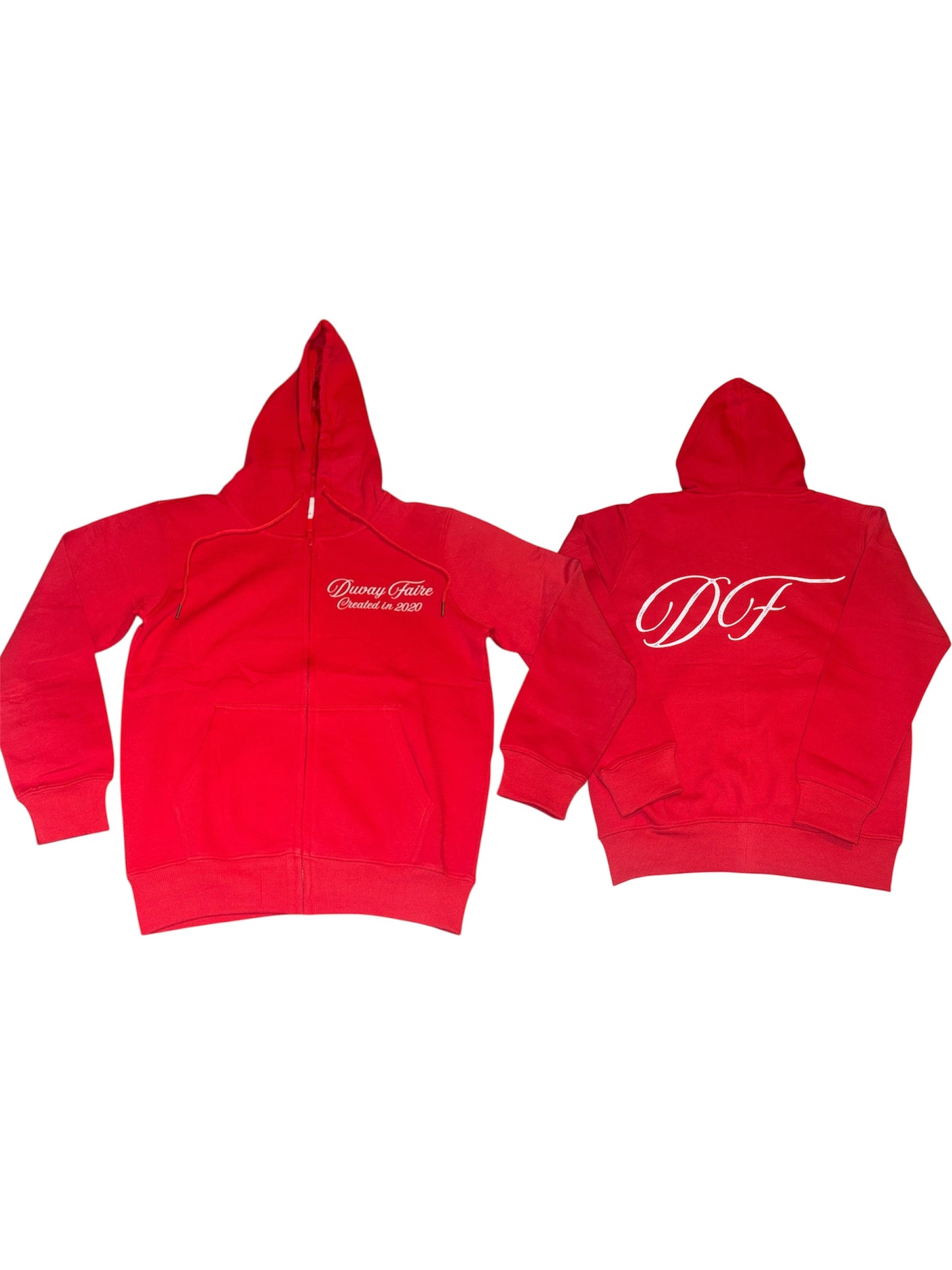 Red “Signature” Zip-up Hoodie