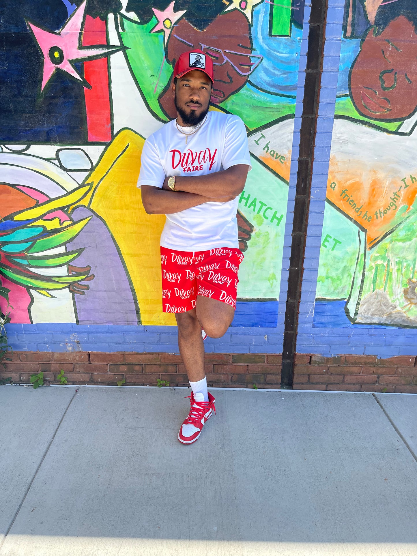 Red & White “Summer Romance” Shorts