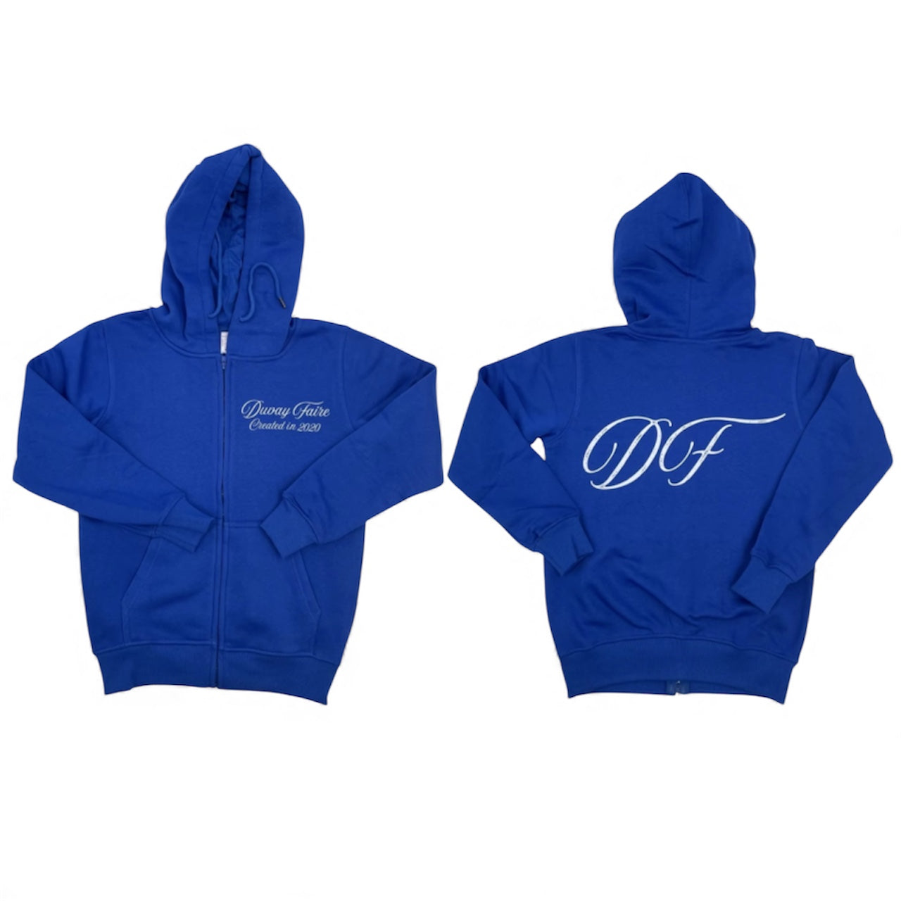 Blue “Signature” Zip-up Hoodie