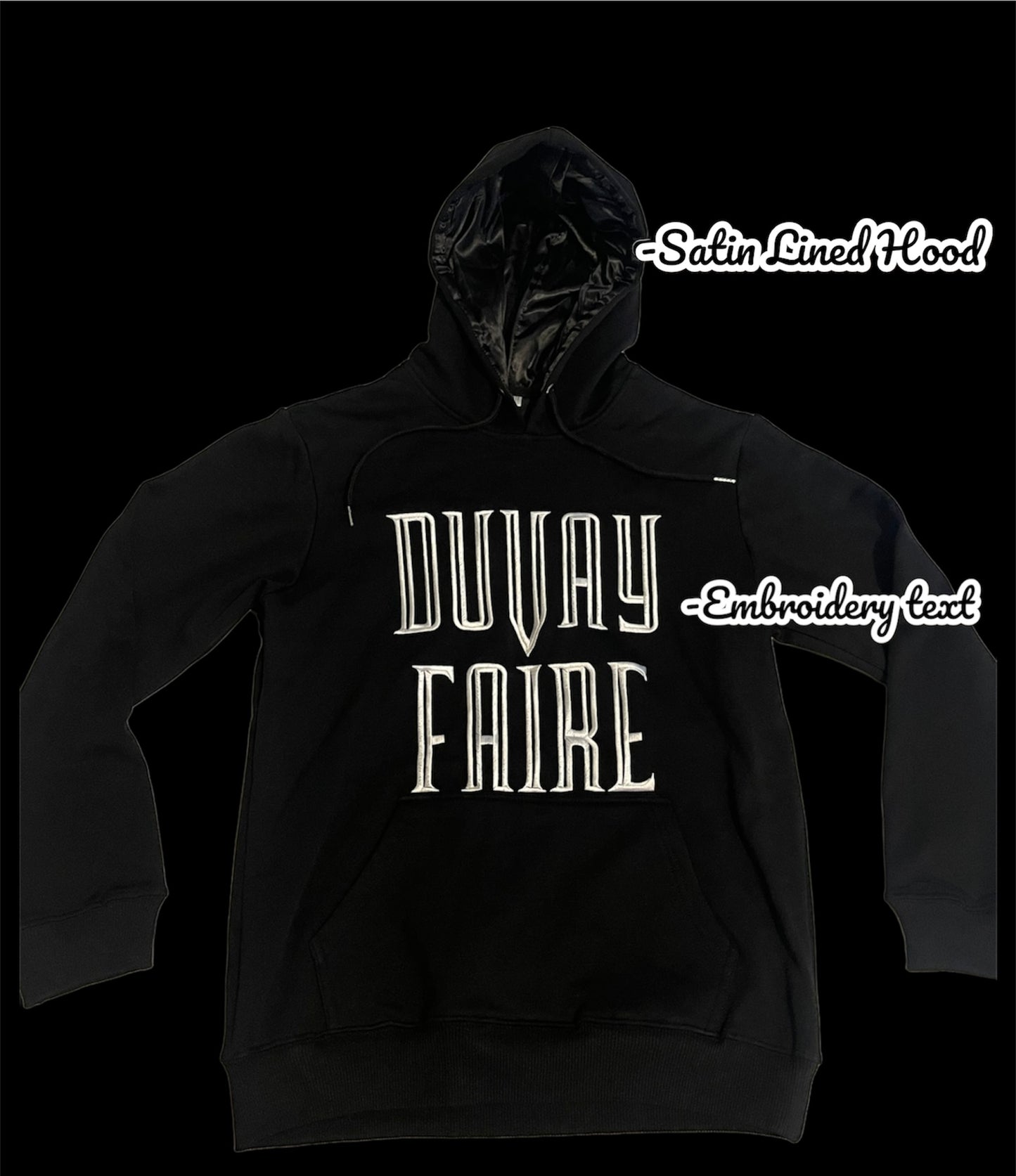 “Black Satin” Hoodie